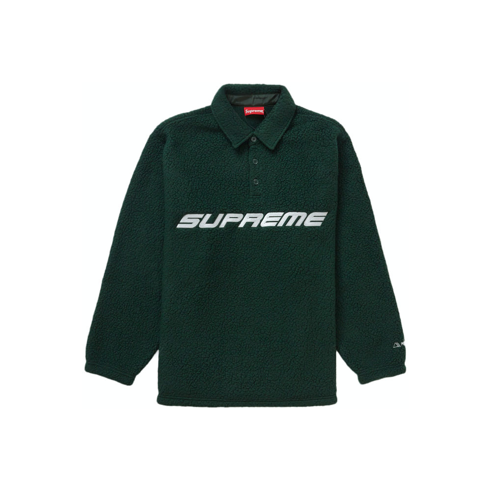 Supreme Polartec L/S Polo Dark Green XL-