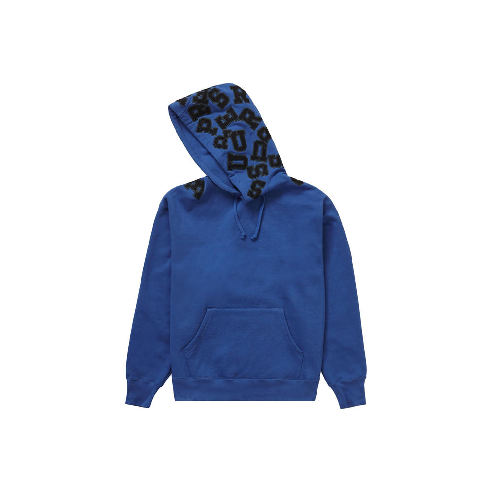 Supreme Scattered Appliqué Hooded Sweatshirt Washed Royal