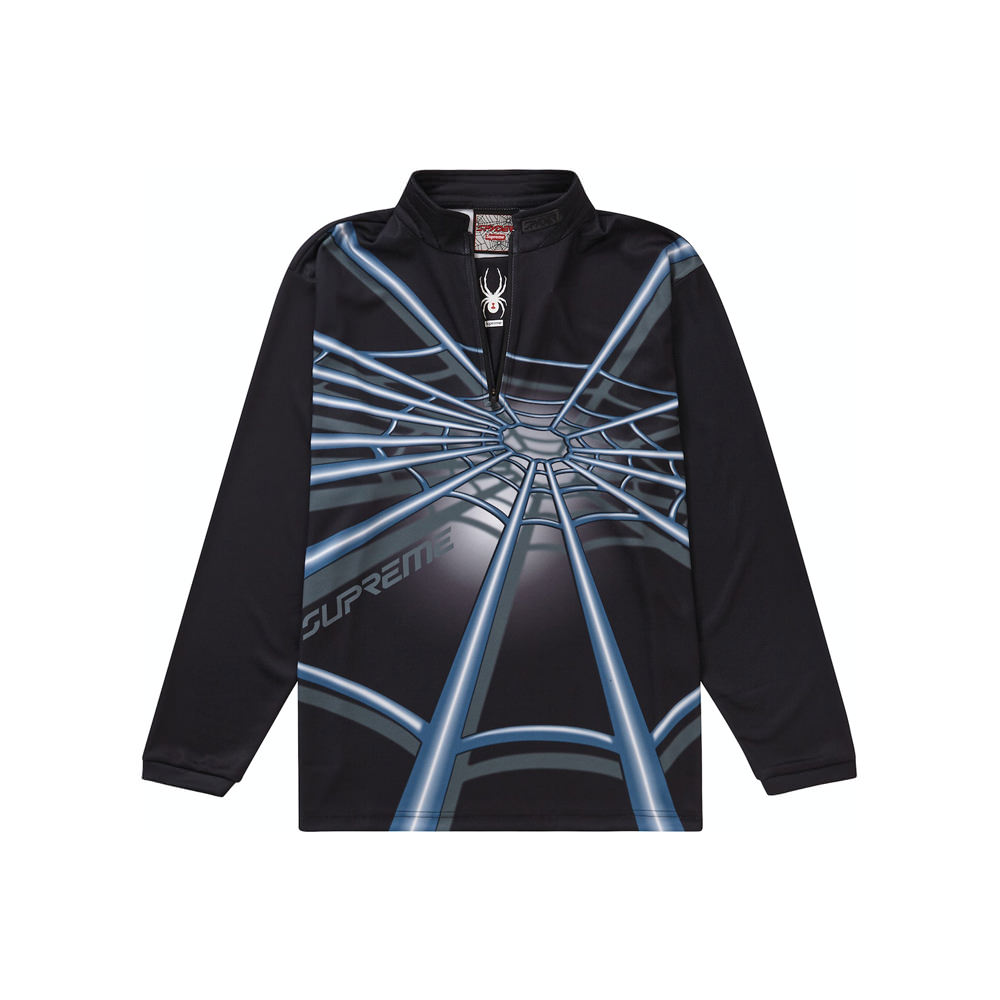 Supreme Spyder Web Half Zip Pullover BlackSupreme Spyder Web Half