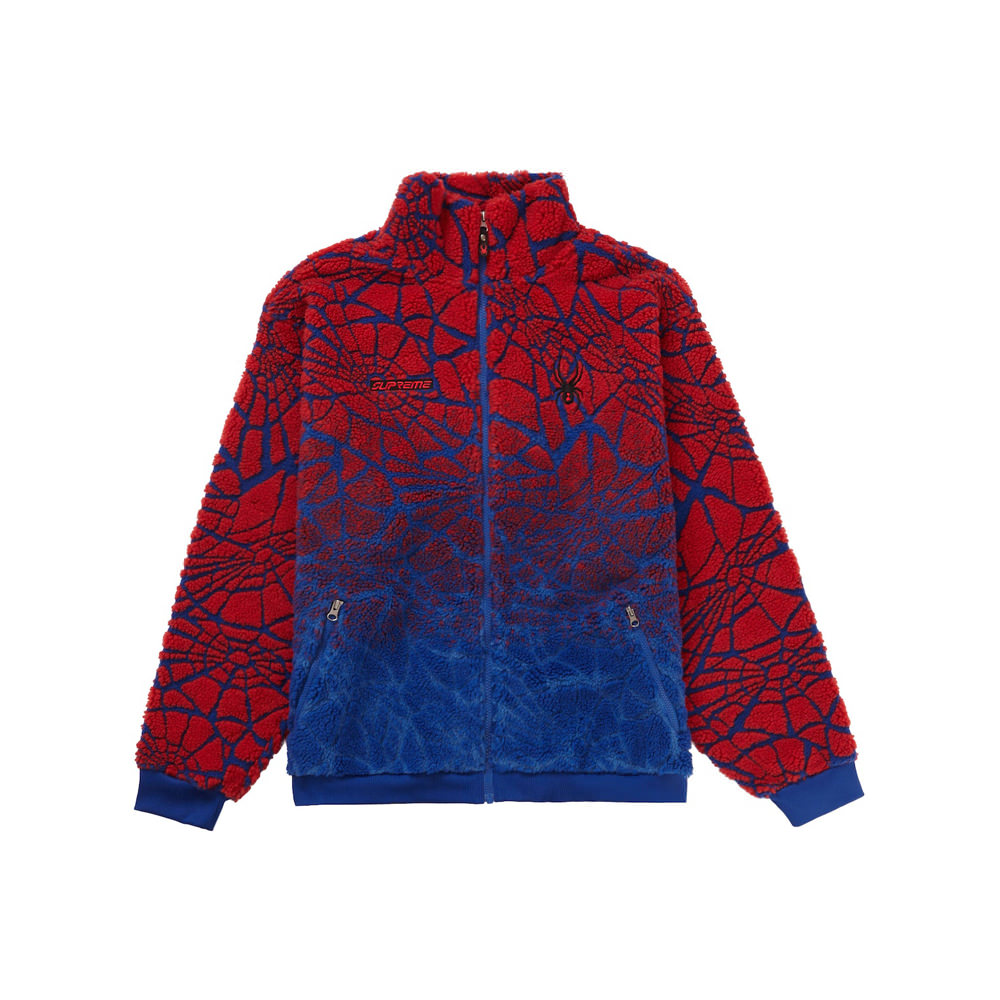 レッド系 最終supreme spyder web polar fleece jacket - 通販 - www