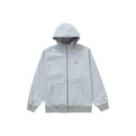 Supreme WINDSTOPPER Zip Up Hooded Sweatshirt (FW22) Light Grey