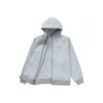 Supreme WINDSTOPPER Zip Up Hooded Sweatshirt (FW22) Light Grey