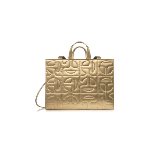 Telfar x Moose Knuckles Quilted Large Shopper Gold