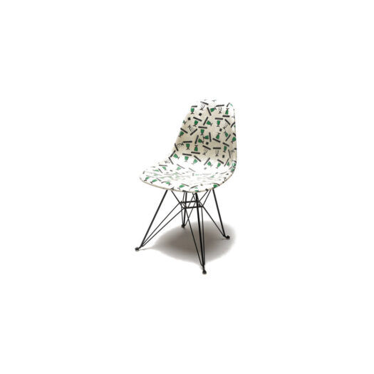 Undefeated x Modernica Side Shell Eiffel Chair with Custom Cover White/Tiger Camo