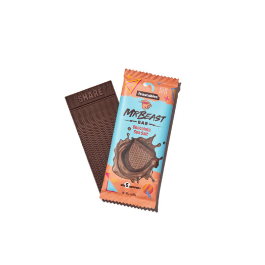 Feastables MrBeast Sea Salt Dark Chocolate Bar, 2.1 oz (60g), 1 bar