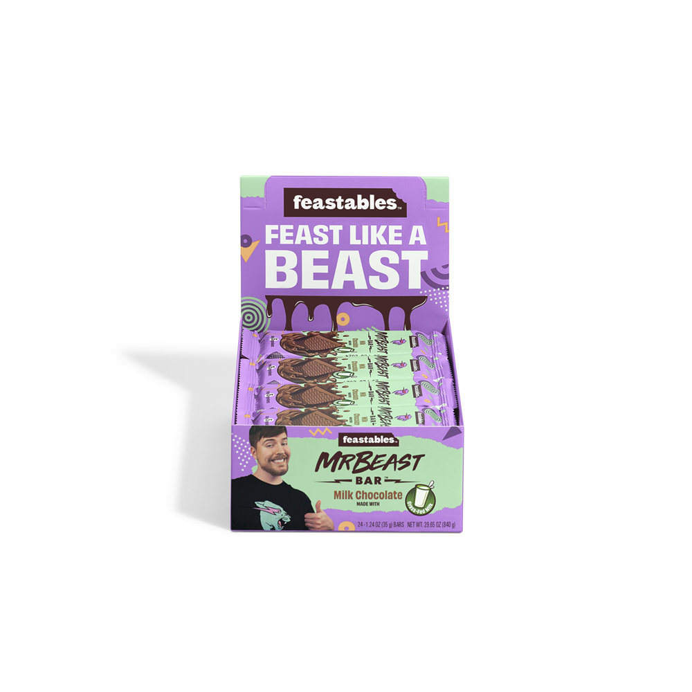 Feastables MrBeast Milk Chocolate Bar, 1.24 Oz (35g), 1 BarFeastables ...