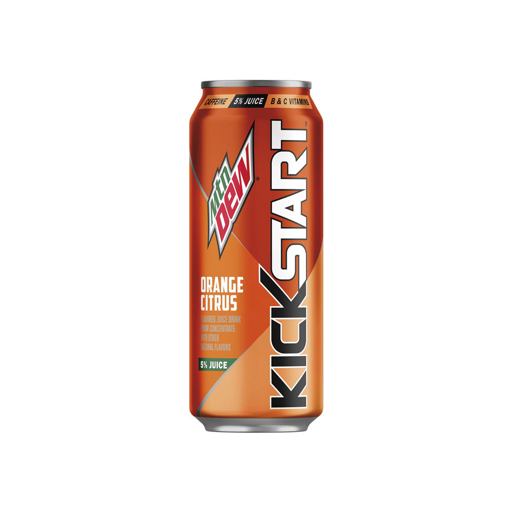 Mountain Dew Kickstart Orange Citrus Energizing Juice 16 oz CanMountain