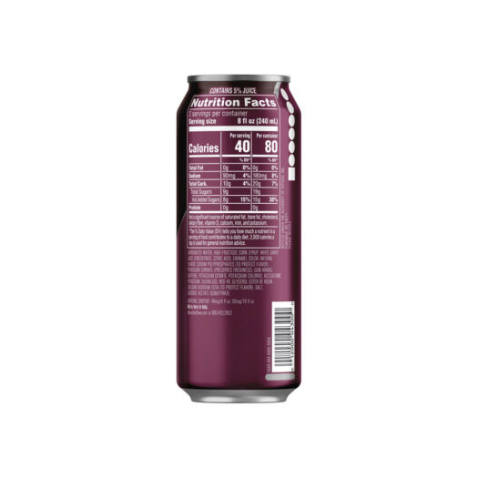 Mountain Dew Kickstart Black Cherry Energizing Juice 16 oz Can