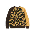 BAPE 1st Camo Crazy NYC Logo Relaxed Fit Crewneck Yellow