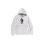 BAPE Ape Graphic Relaxed Fit Pullover Hoodie Grey
