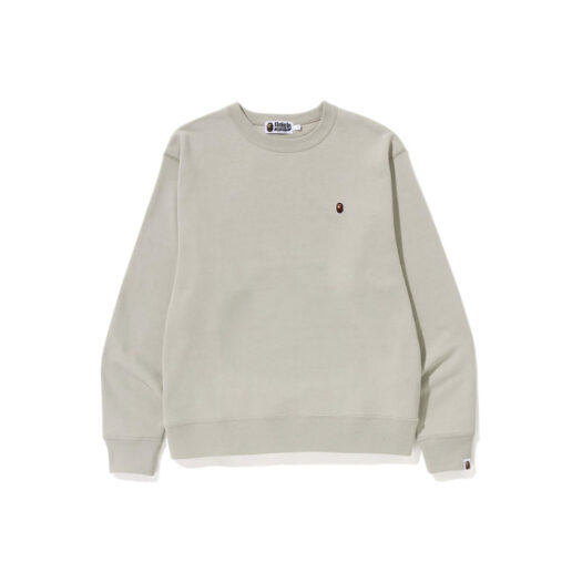 BAPE Ape Head One Point Relaxed Fit Crewneck (SS23) Beige