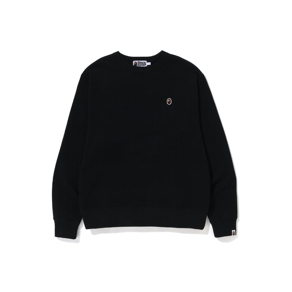 BAPE Ape Head One Point Relaxed Fit Crewneck (SS23) Black