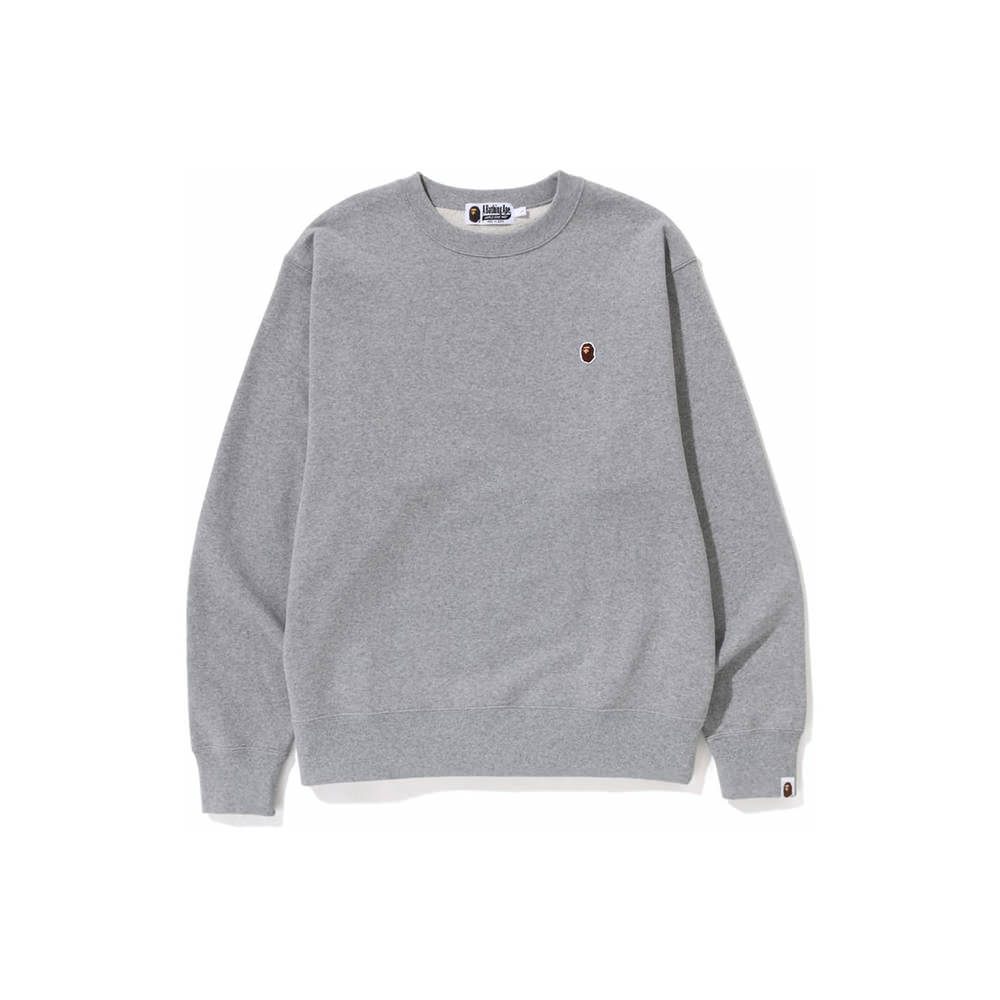 BAPE Ape Head One Point Relaxed Fit Crewneck (SS23) Grey