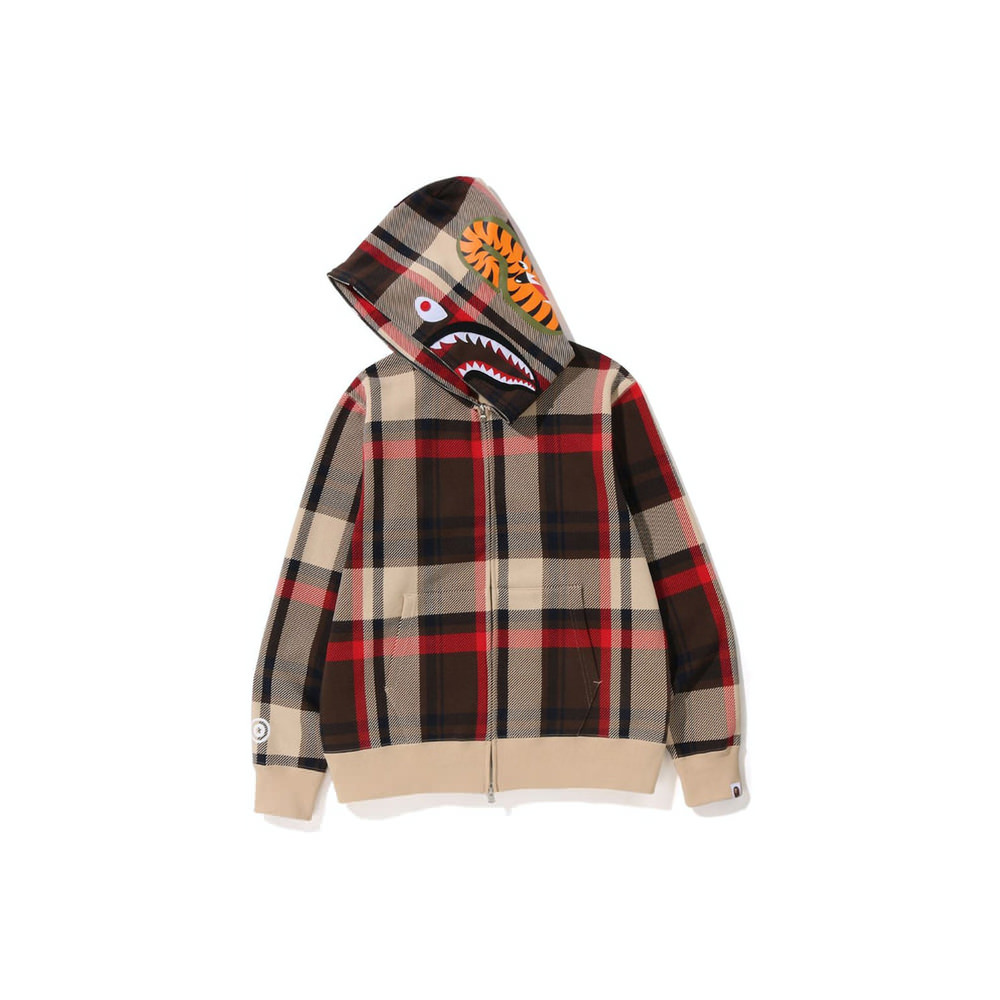 Plaid best sale bape hoodie