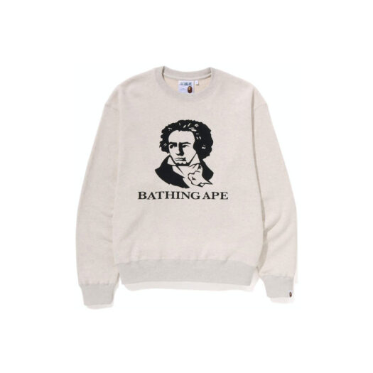 BAPE Classic Bathing Ape Beethoven Relaxed Fit Crewneck (SS23) Ivory