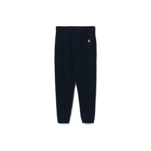 BAPE College Wide Fit Sweat Pants Navy