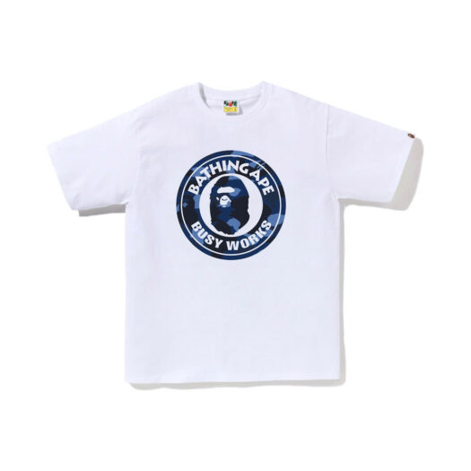 BAPE Color Camo Busy Works Tee (SS23) White Navy