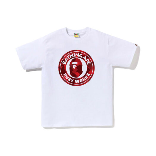 BAPE Color Camo Busy Works Tee (SS23) White Red