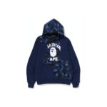 BAPE Color Camo College Cutting Relaxed Fit Hoodie Navy