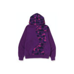BAPE Color Camo College Cutting Relaxed Fit Hoodie Purple