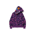 BAPE Color Camo Shark Full Zip Hoodie (SS23) Purple