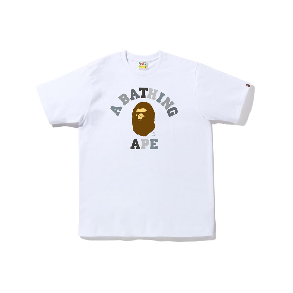 BAPE Colors College Tee (SS23) White Grey