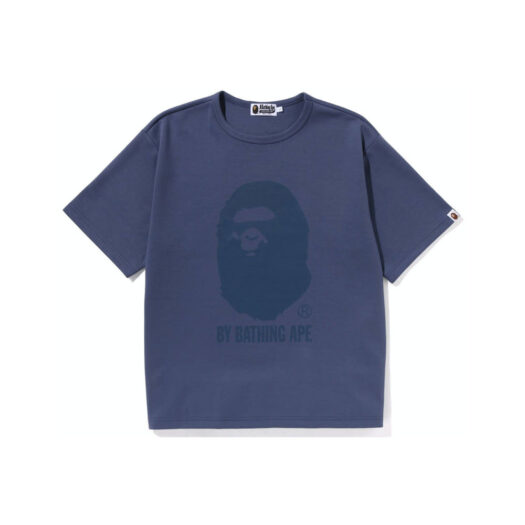 BAPE Double Knit Ape Head Relaxed Fit Tee Blue