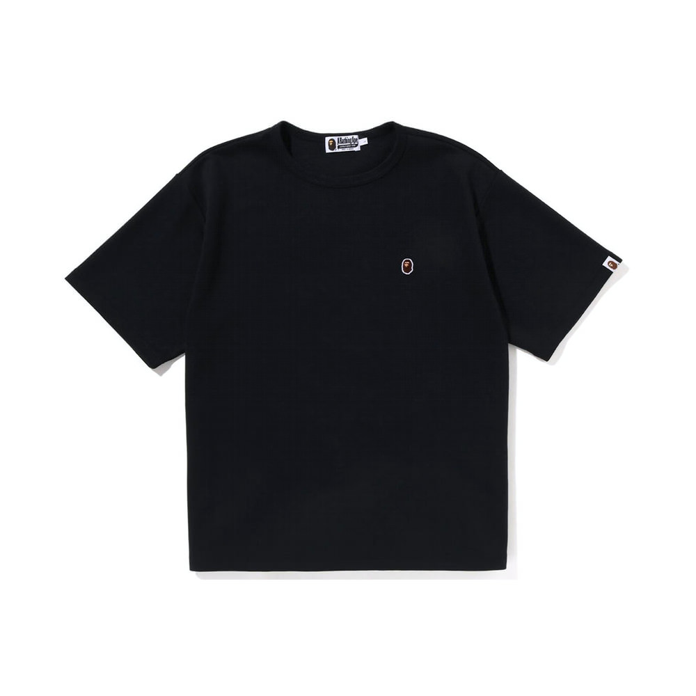 BAPE Double Knit Logo Relaxed Fit Tee Black
