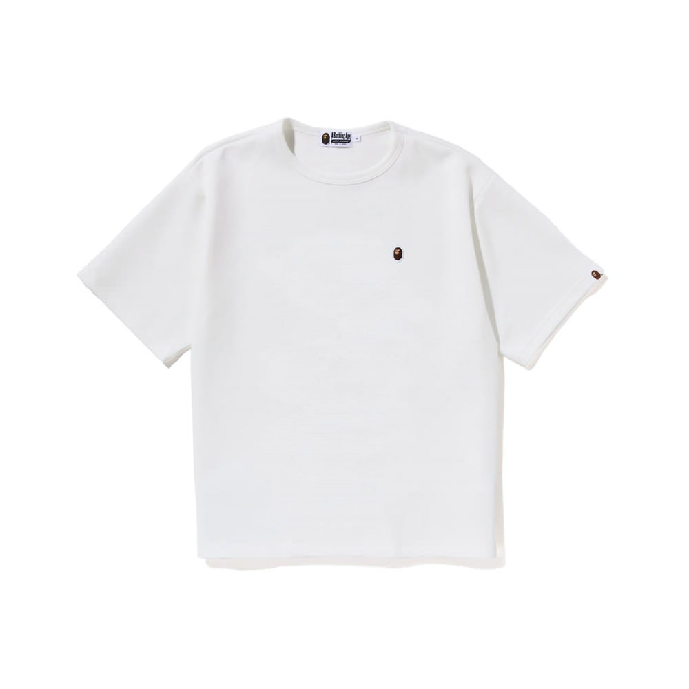 BAPE Double Knit Logo Relaxed Fit Tee White