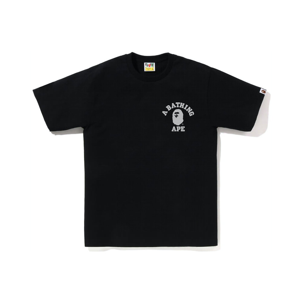 BAPE Honeycomb Camo College ATS Tee Black GreyBAPE Honeycomb Camo ...