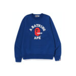 BAPE Japan College Crewneck Navy