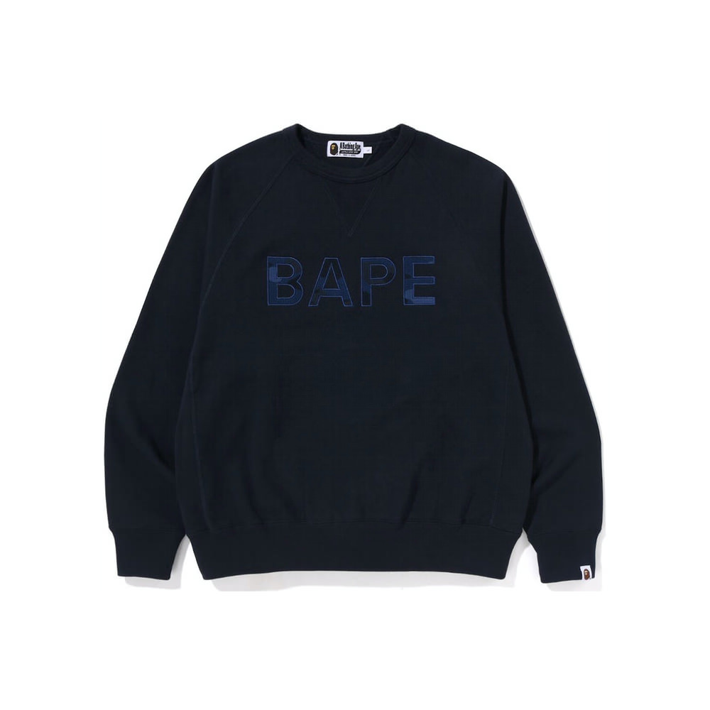 BAPE Patch Relaxed Fit Crewneck Navy