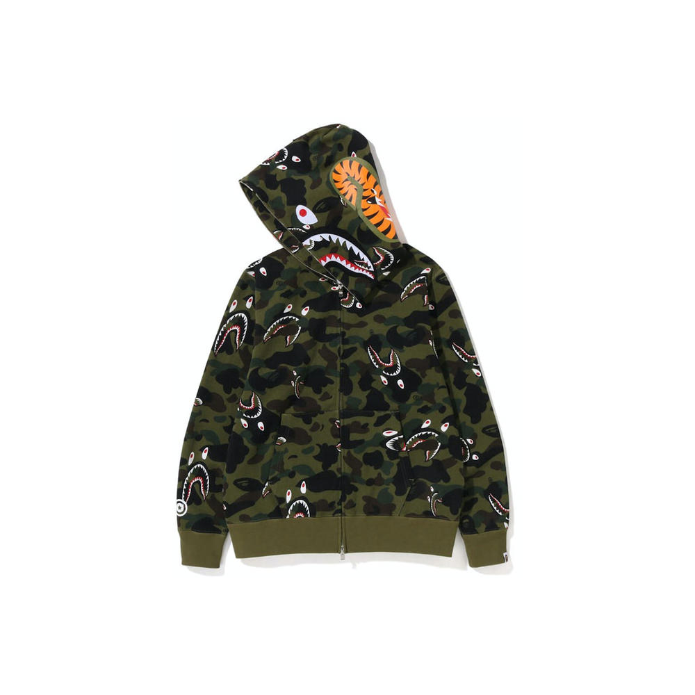 BAPE Shark 1St Camo Shark Full Zip Hoodie (SS23) GreenBAPE Shark 1St ...