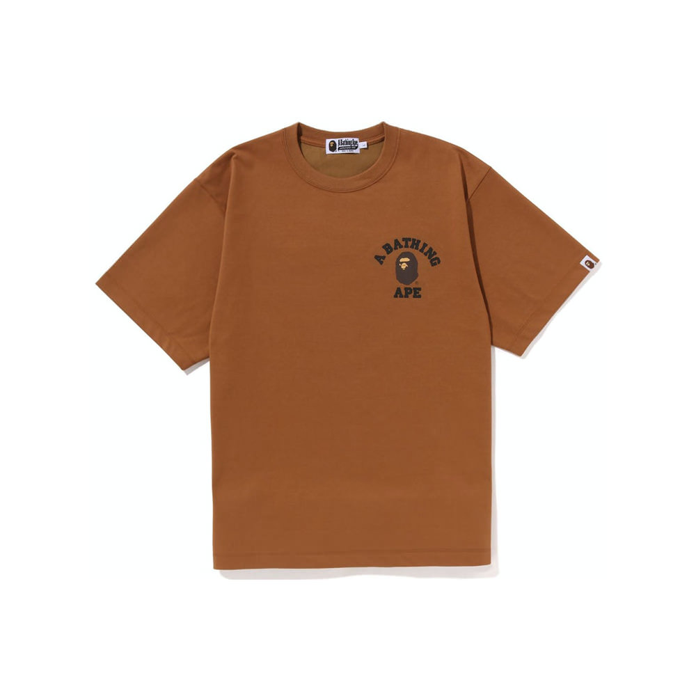 BAPE Smooth College Relaxed Fit Tee Orange