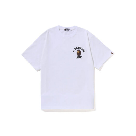 BAPE Smooth College Relaxed Fit Tee White