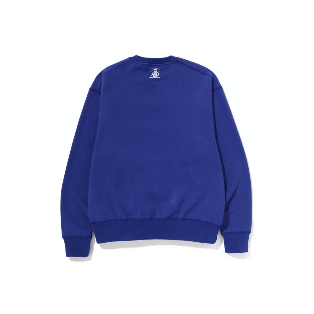 BAPE Smooth NYC Logo Relaxed Fit Crewneck BlueBAPE Smooth NYC Logo