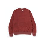 BAPE Smooth NYC Logo Relaxed Fit Crewneck Burgundy