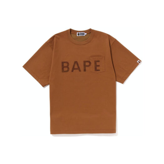 BAPE Smooth Relaxed Fit Pocket Tee Orange