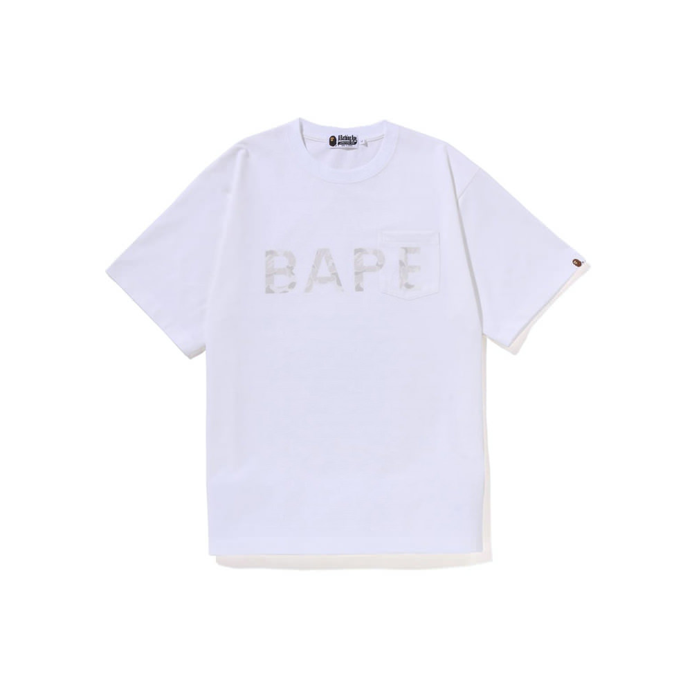 BAPE Smooth Relaxed Fit Pocket Tee White