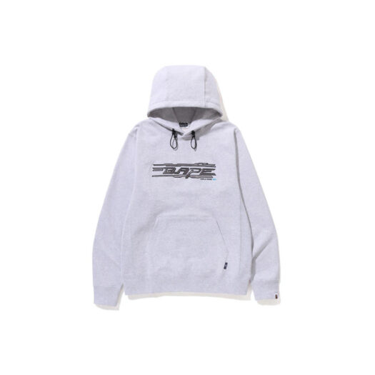 BAPE World Gone Mad Embroidery Pullover Hoodie Grey