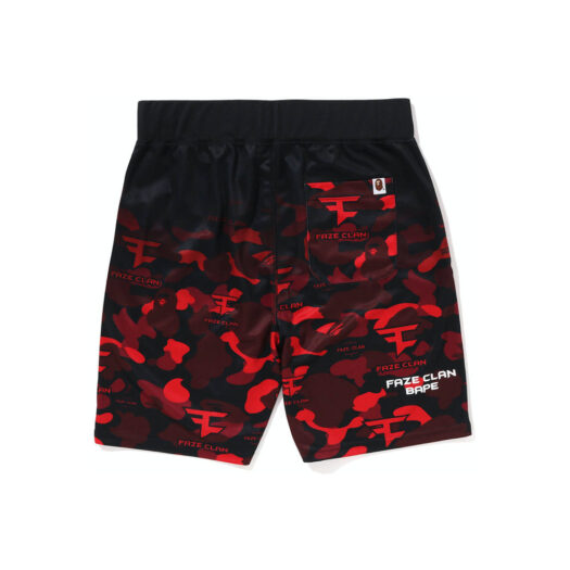 BAPE x Faze Clan Game Shorts Red