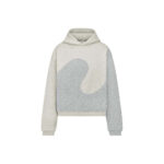 Dior x ERL Hooded Relaxed Fit Sweatshirt Gray Heathered Cotton Fleece