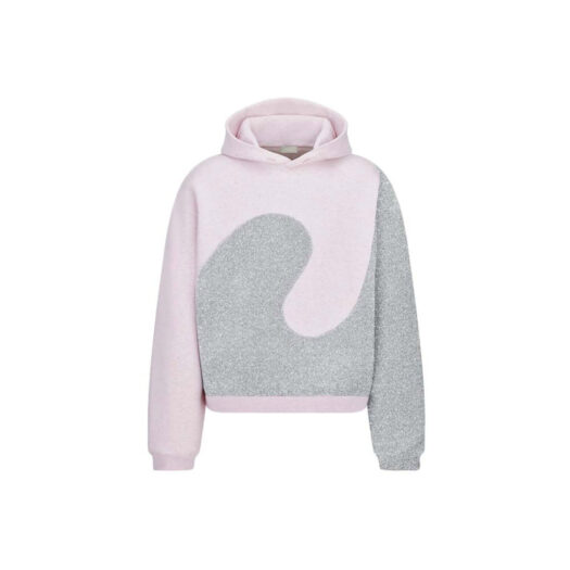 Dior x ERL Hooded Relaxed Fit Sweatshirt Pink Heathered Cotton Fleece