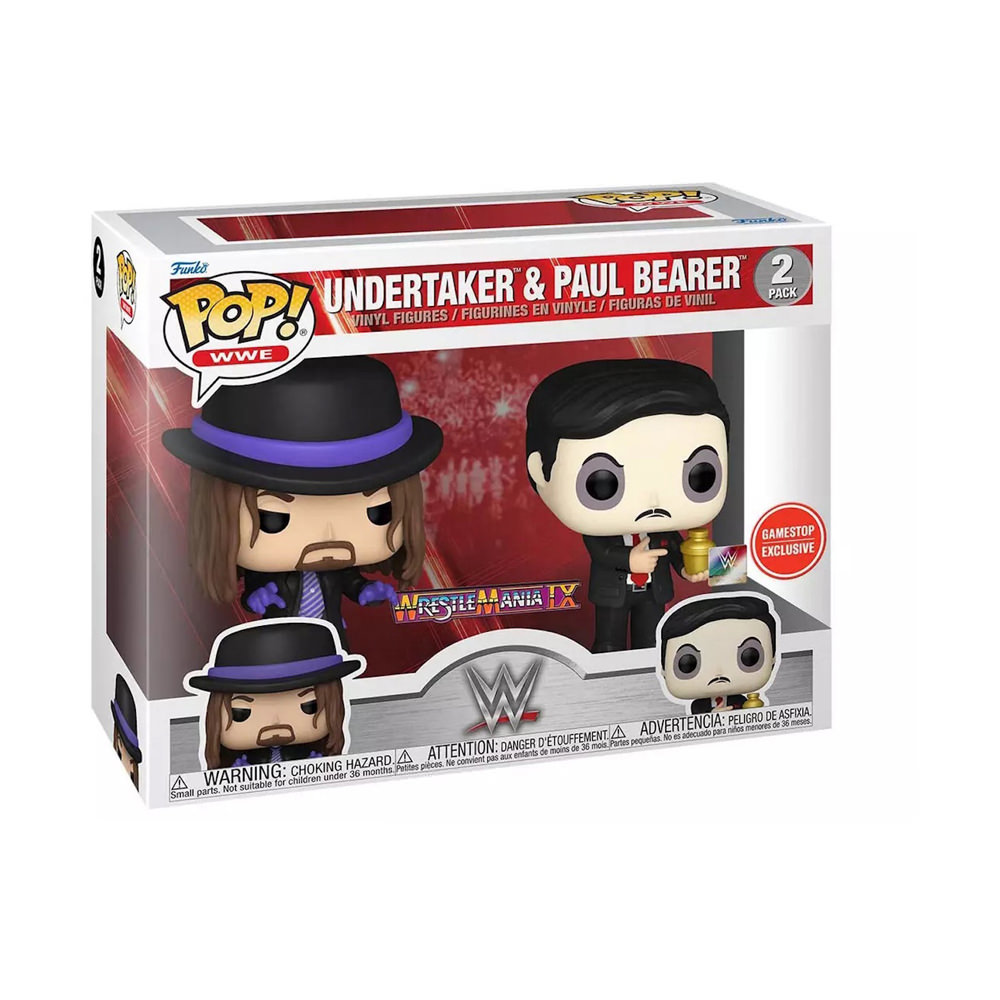 Funko Pop! and Pin WWE Wrestlemania IX Undertaker & Paul Bearer GameStop  Exclusive 2-Pack