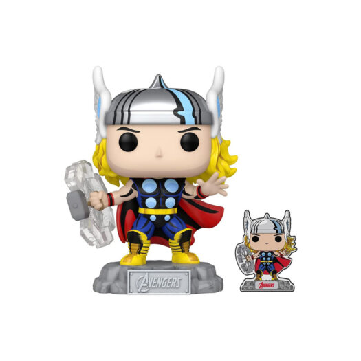 Funko Pop! with Pin Marvel Avengers Earth’s Mightiest Heroes Thor Avengers Collection Amazon Exclusive Figure #1190