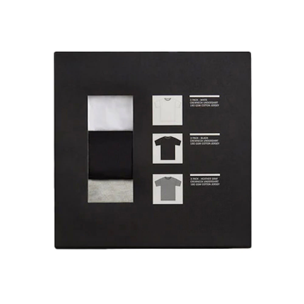 Kith 3 Pack Undershirt White/Heather Grey/BlackKith 3 Pack Undershirt