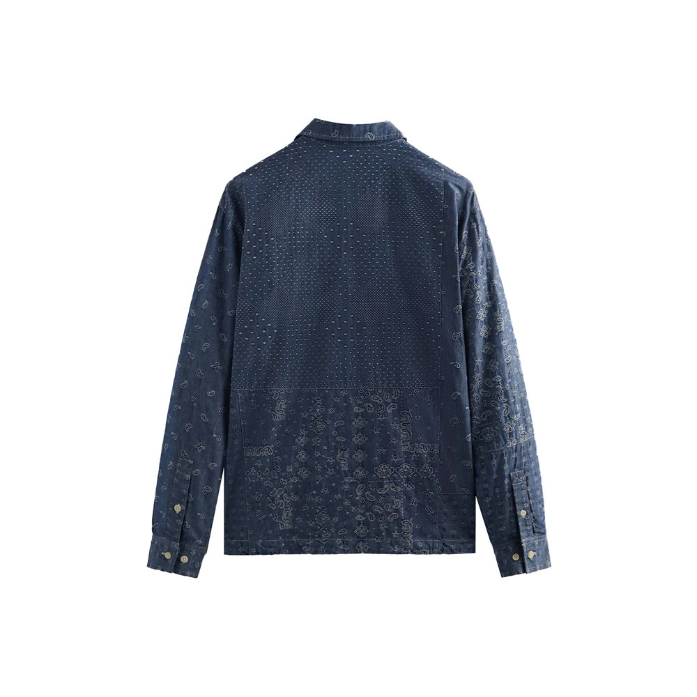 Kith Japanese Patchwork Jacquard Coaches Jacket Light IndigoKith