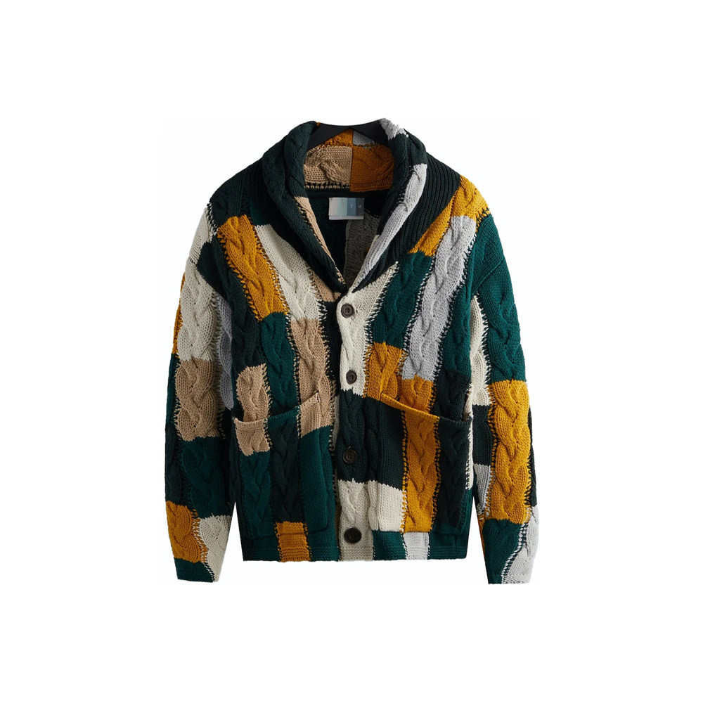 Kith Patchwork Cable Becker Cardigan StadiumKith Patchwork