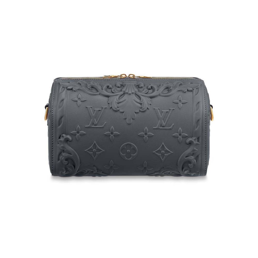 Louis Vuitton Black Shadow Monogram Keepall 50