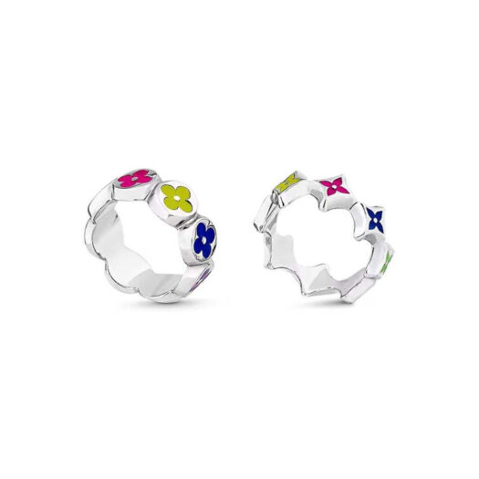 Louis Vuitton MNG Party Set Of 2 Rings Multicolored